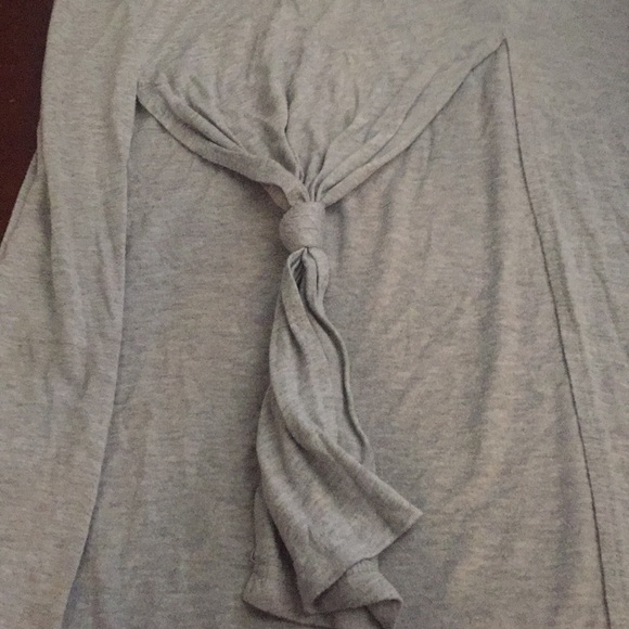 A gray cover up with knot at the bottom - Picture 2 of 2